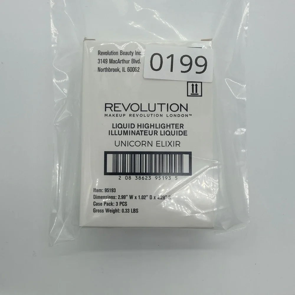 Revolution Unicorn Elixir Liquid Highlighter 0.61 oz 3 Pack New